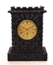 English Fusee Timepiece Black Marble Mantel clock, Frodsham & Baker